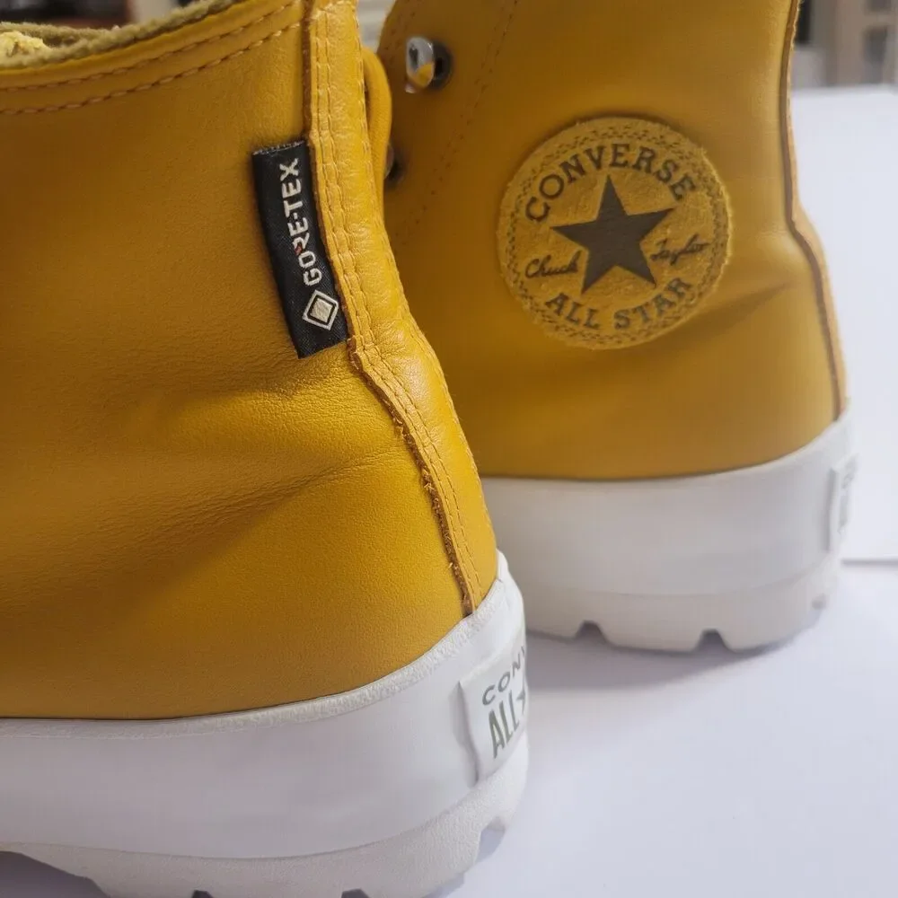 Converse Chuck Taylor All Star Lugged leather High Gold Dart sz 8. Yellow... - Picture 5 of 12